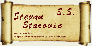 Stevan Starović vizit kartica